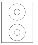 8-1/2 x 11" White Laser Label, 2 DVD Labels per Sheet Measuring 4.5" Round. SKU: 20W