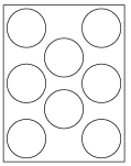 8-1/2 x 11" White Laser Label, 8 Round Labels per Sheet Measuring 2.75" Round. SKU: 822W