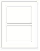 8-1/2 x 11" White Laser Label, 2 Labels per Sheet Measuring 6" x 4". SKU: 106W
