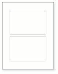 8-1/2 x 11" White Laser Label, 2 Labels per Sheet Measuring 6" x 4". SKU: 106W
