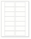 8-1/2 x 11" White Laser Label, 14 Labels per Sheet Measuring 3" x 1.5". SKU: 107W
