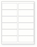 8-1/2 x 11" White Laser Label, 12 Labels per Sheet Measuring 4" x 1.625". SKU: 108W