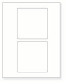 8-1/2 x 11" White Laser Label, 2 Labels per Sheet Measuring 4.5" x 4.5". SKU: 113W