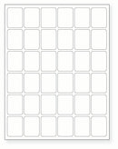 8-1/2 x 11" White Laser Label, 36 Labels per Sheet Measuring 1.25" x 1.625". SKU: 114W
