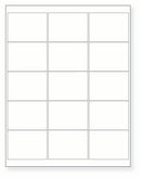 8-1/2 x 11" White Laser Label, 15 Labels per Sheet Measuring 2.6875" x 2". SKU: 116W