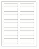 8-1/2 x 11" White Laser Label, 30 Labels per Sheet Measuring 3.4375" x 0.667". SKU: 125W