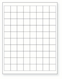 8-1/2 x 11" White Laser Label, 80 Labels per Sheet Measuring 1" x 1". SKU: 126W