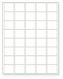 8-1/2 x 11" White Laser Label, 40 Labels per Sheet Measuring 1.5" x 1.35". SKU: 147W