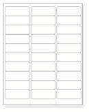 8-1/2 x 11" White Laser Label, 30 Labels per Sheet Measuring 2.625" x 1". SKU: 15W