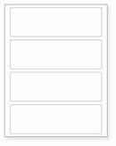 8-1/2 x 11" White Laser Label,4 Labels per Sheet Measuring 7.59" x 2.42". SKU: 162W