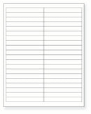 8-1/2 x 11" White Laser Label, 40 Labels per Sheet Measuring 4" x 0.5". SKU: 167W