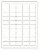 8-1/2 x 11" White Laser Label, 50 Labels per Sheet Measuring 1.5" x 1". SKU: 168W