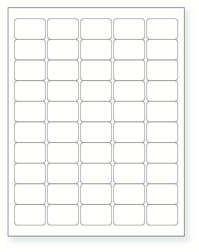 8-1/2 x 11" White Laser Label, 50 Labels per Sheet Measuring 1.5" x 1". SKU: 168W