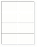8-1/2 x 11" White Laser Label, 8 Labels per Sheet Measuring 4.25" x 2.75". SKU: 170W