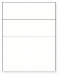 8-1/2 x 11" White Laser Label, 8 Labels per Sheet Measuring 4.25" x 2.75". SKU: 170W