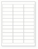 8-1/2 x 11" White Laser Label, 33 Labels per Sheet Measuring 2.625" x 0.875". SKU: 180W