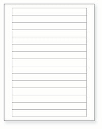 8-1/2 x 11" White Laser Label, 15 Labels per Sheet Measuring 7" x 0.68". SKU: 18W