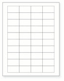 8-1/2 x 11" White Laser Label, 40 Labels per Sheet Measuring 1.75" x 1". SKU: 190W