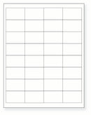 8-1/2 x 11" White Laser Label, 32 Labels per Sheet Measuring 2" x 1.25". SKU: 192W