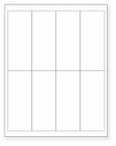 8-1/2 x 11" White Laser Label, 8 Labels per Sheet Measuring 2" x 5". SKU: 193W