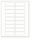 8-1/2 x 11" White Laser Label, 18 Labels per Sheet Measuring 3" x 1". SKU: 198W