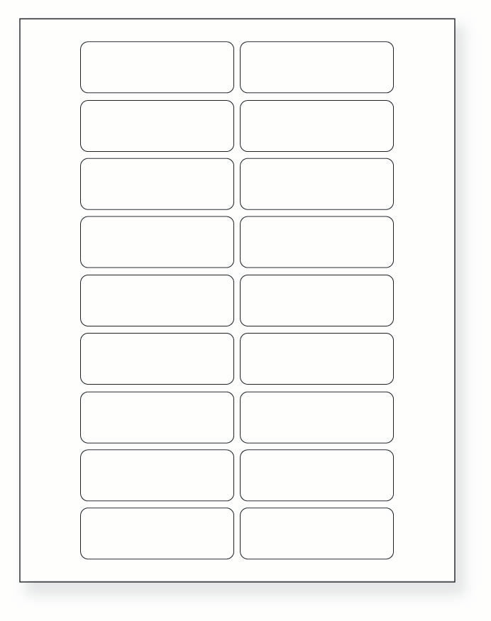 8-1/2 x 11" White Laser Label, 18 Labels per Sheet Measuring 3" x 1". SKU: 198W