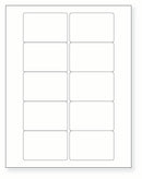 8-1/2 x 11" White Laser Label, 10 Labels per Sheet Measuring 3" x 2". SKU: 199W