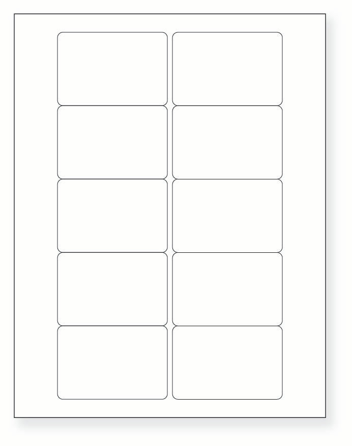 8-1/2 x 11" White Laser Label, 10 Labels per Sheet Measuring 3" x 2". SKU: 199W
