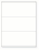 8-1/2 x 11" White Laser Label, 3 Labels per Sheet Measuring 8.5" x 3.5". SKU: 200W