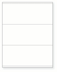 8-1/2 x 11" White Laser Label, 3 Labels per Sheet Measuring 8.5" x 3.5". SKU: 200W