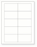 8-1/2 x 11" White Laser Label, 10 Labels per Sheet Measuring 3.5" x 2". SKU: 202W