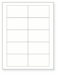 8-1/2 x 11" White Laser Label, 10 Labels per Sheet Measuring 3.5" x 2". SKU: 202W