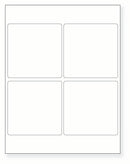 8-1/2 x 11" White Laser Label, 4 Labels per Sheet Measuring 4" x 4". SKU: 204W