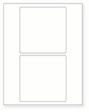 8-1/2 x 11" White Laser Label, 2 Labels per Sheet Measuring 5 x 5". SKU: 206W