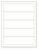 8-1/2 x 11" White Laser Label, 5 Horizontal Labels per Sheet Measuring 7.5" x 2". SKU: 207W