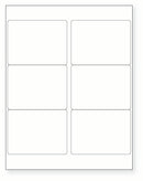 8-1/2 x 11" White Laser Label, 6 Labels per Sheet Measuring 4" x 3". SKU: 210W