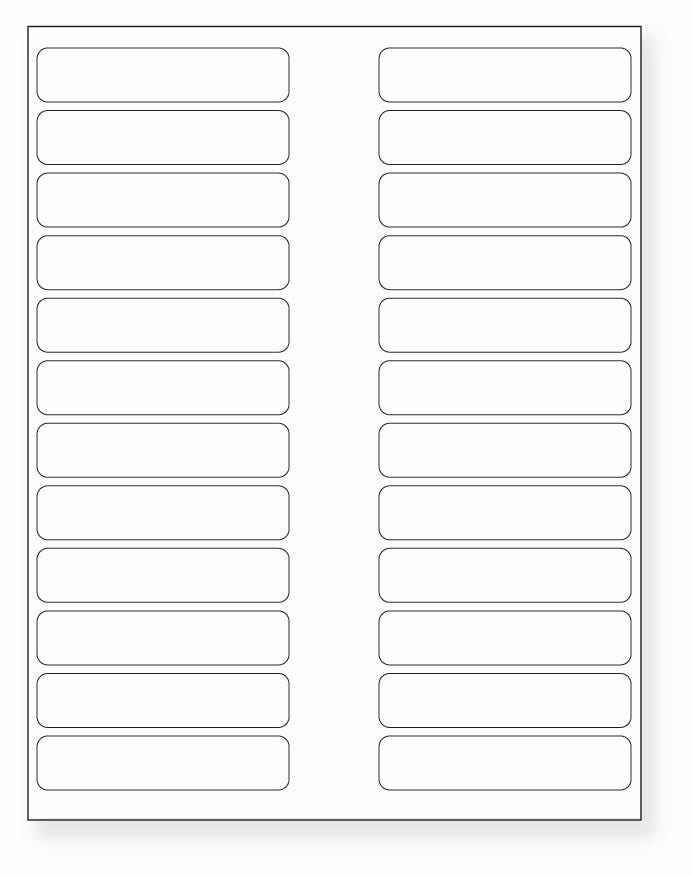 8-1/2 x 11" White Laser Label, 24 Labels per Sheet Measuring 3.5" x 0.75". SKU: 220W