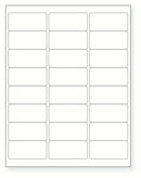 8-1/2 x 11" White Laser Label, 24 Labels per Sheet Measuring 2.625" x 1.25". SKU: 240W