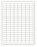 8-1/2 x 11" White Laser Label, 160 Labels per Sheet Measuring 1" x 0.5". SKU: 243W