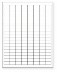 8-1/2 x 11" White Laser Label, 160 Labels per Sheet Measuring 1" x 0.5". SKU: 243W