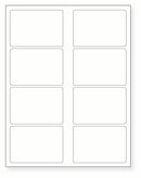 8-1/2 x 11" White Laser Label, 8 Labels per Sheet Measuring 3.625" x 2.5". SKU: 270W