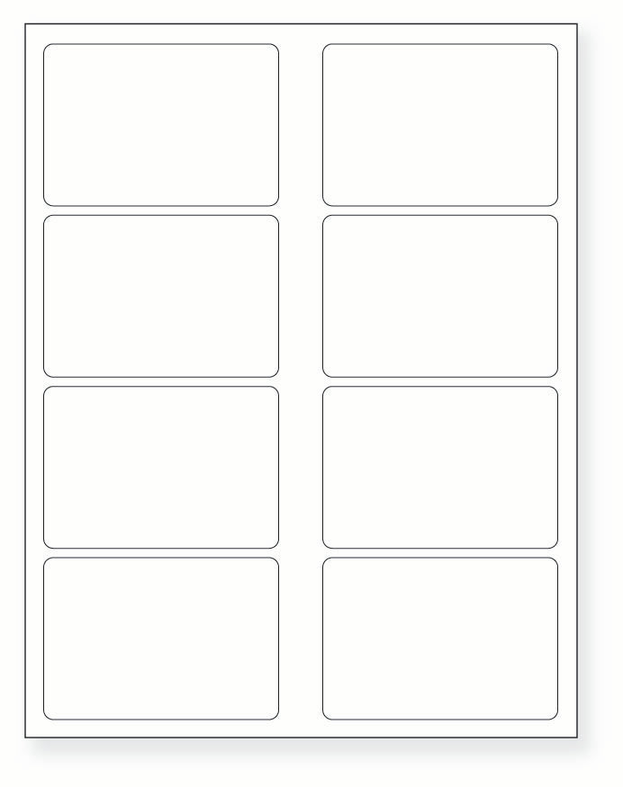 8-1/2 x 11" White Laser Label, 8 Labels per Sheet Measuring 3.625" x 2.5". SKU: 270W