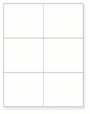 8-1/2 x 11" White Laser Label, 6 Labels per Sheet Measuring 4.25" x 3.66". SKU: 290W