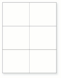 8-1/2 x 11" White Laser Label, 6 Labels per Sheet Measuring 4.25" x 3.66". SKU: 290W