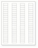8-1/2 x 11" White Laser Label, 80 Labels per Sheet Measuring 1.125" x .5". SKU: 295W
