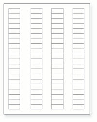 8-1/2 x 11" White Laser Label, 80 Labels per Sheet Measuring 1.125" x .5". SKU: 295W