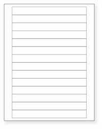 8-1/2 x 11" White Laser Label, 14 Labels per Sheet Measuring 7" x 0.75". SKU: 29W
