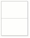 8-1/2 x 11" White Laser Label, 2 Labels per Sheet Measuring 8.4375" x 5.4531". SKU: 306W
