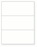 8-1/2 x 11" White Laser Label, 3 Labels per Sheet Measuring 8.5" x 3.66". SKU: 320W