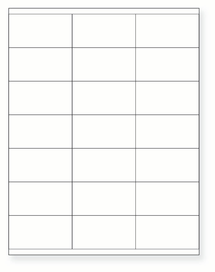 8-1/2 x 11" White Laser Label, 21 Labels per Sheet Measuring 2.83" x 1.5". SKU: 325W